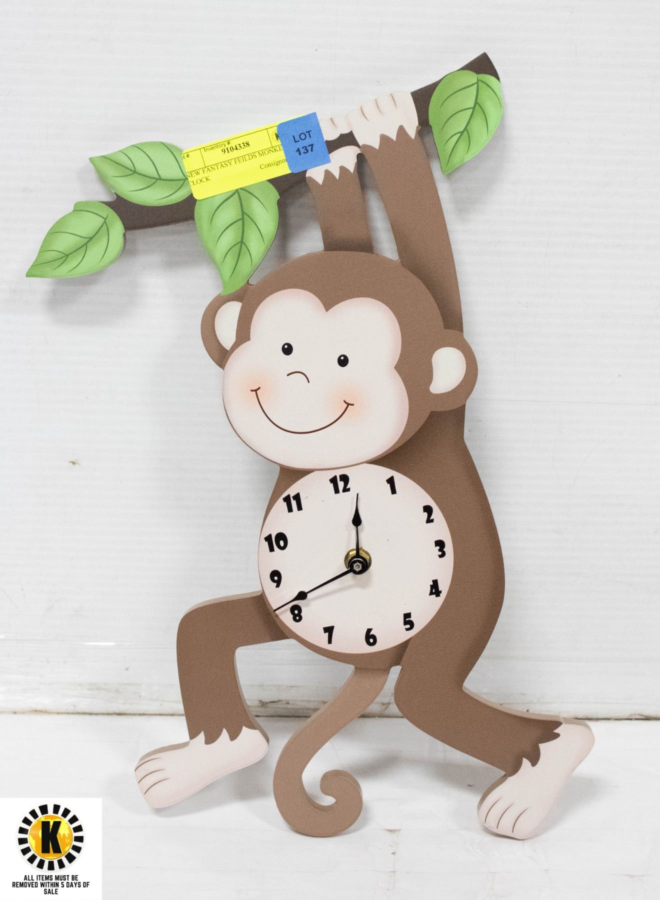 NEW FANTASY FIELDS MONKEY CLOCK
