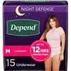 Image 1 : NEW 15 PACK OF DEPEND NIGHT DEFENSE WOMENS MED