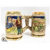 Image 1 : 2 VINTAGE GERMAN STYLE BEER STEIN OLD VIENNA