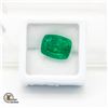 Image 1 : ONE CUSHION CUT ENHANCED NATURAL EMERALD