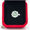 Image 1 : 94- 8.12 CT BLUISH GREEN VVS MOISSANITE STAMPED