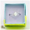 Image 1 : NEW WHITE FIRE OPAL RING SIZE 8.5 IN GIFT BOX