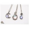 Image 1 : 3 NEW POLISHED GEMSTONE PENDANT NECKLACES
