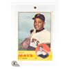 Image 1 : WILLIE MAYS 1963 BASEBALL CARD #300