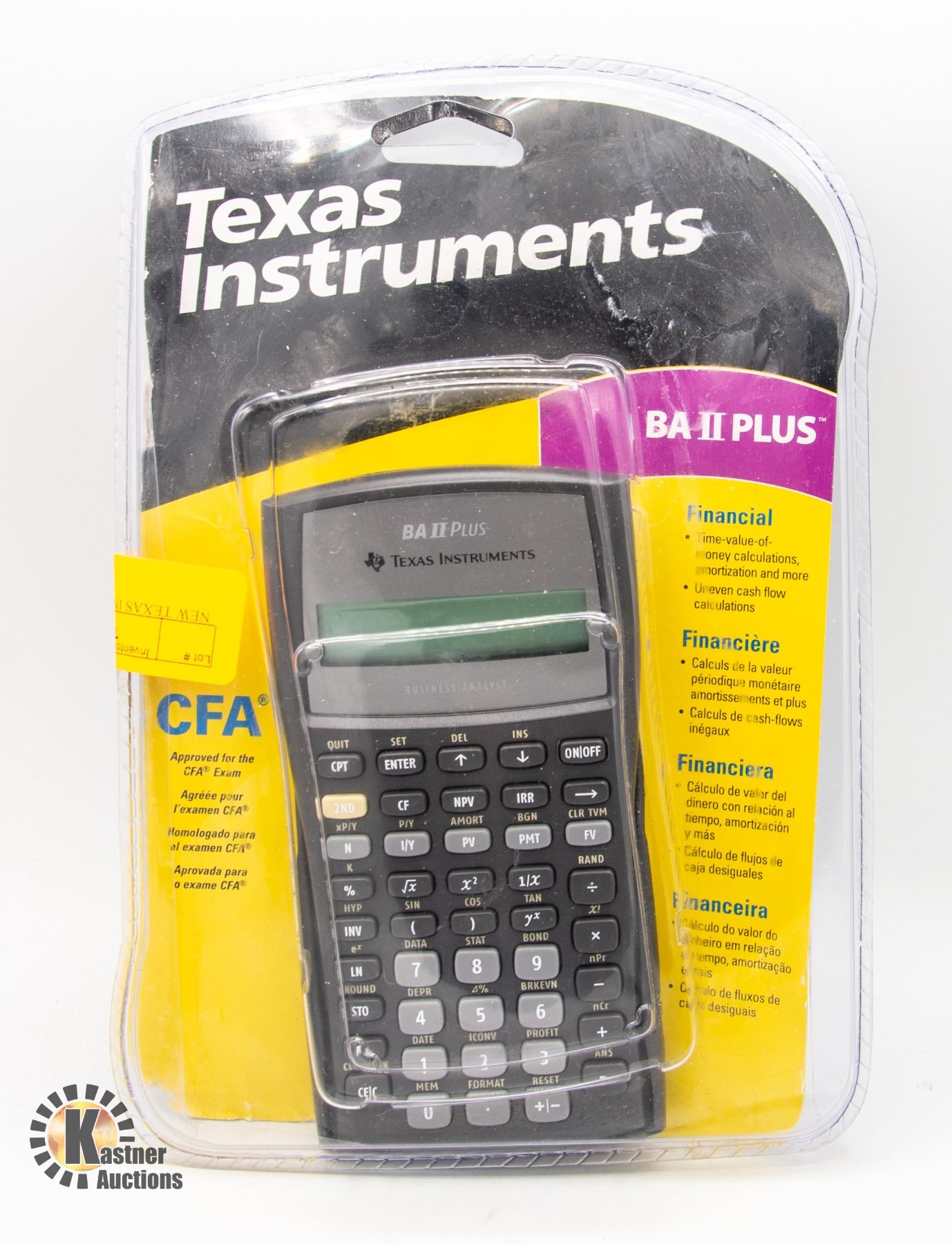 Texas Instruments BA II Plus financiële rekenmachine Texas Instruments BA II Plus financiële rekenmachine