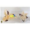 Image 1 : TWO VINTAGE MURANO IRIDESCENT PEACH