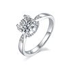 Image 1 : 1CT GRA CERTIFIED MOISSANITE 925 SILVER RING SZ 7