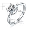 Image 4 : 1CT GRA CERTIFIED MOISSANITE 925 SILVER RING SZ 7
