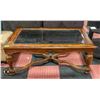 Image 1 : WOOD/GLASS COFFEE TABLE NEEDS TLC 49" X 29" X 19"