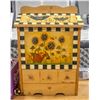 Image 1 : WOODEN HAND PAINTED POTATO BIN