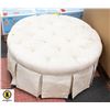Image 1 : ROUND OTTOMAN 36" X 17" **NEEDS STEAM CLEANING**
