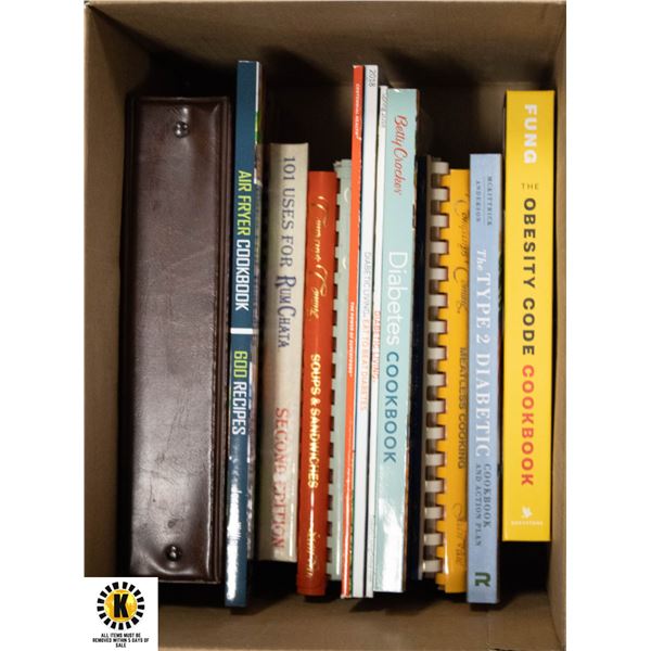 BOX OF COOKBOOKS