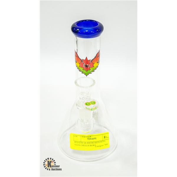 RED EYE GLASS BEAKER BONG WITH CHEECH BOWL