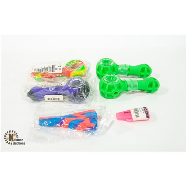 LOT OF 6 SILICONE PIPES