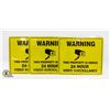 Image 1 : SEALED (3) METAL SIGN'S