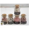 Image 1 : 5 GLASS JARS WITH GENUINE GEMSTONES: