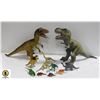 Image 1 : 2 DINOSAURS 26 IN LONG + 9 SMALLER VARIETIES