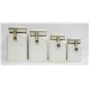 Image 1 : 4 PIECE WHITE SEAL TIGHT CANNISTER SET