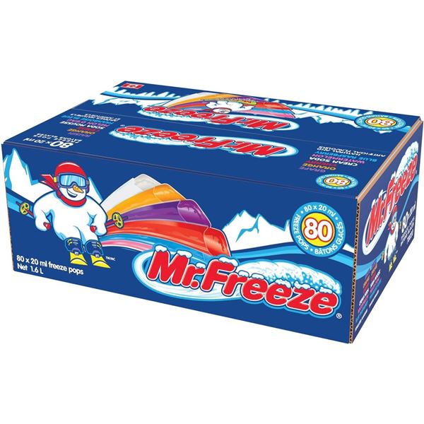 NEW CASE OF 80 MR.FREEZE FREEZE POPS - 6 DIFFERENT