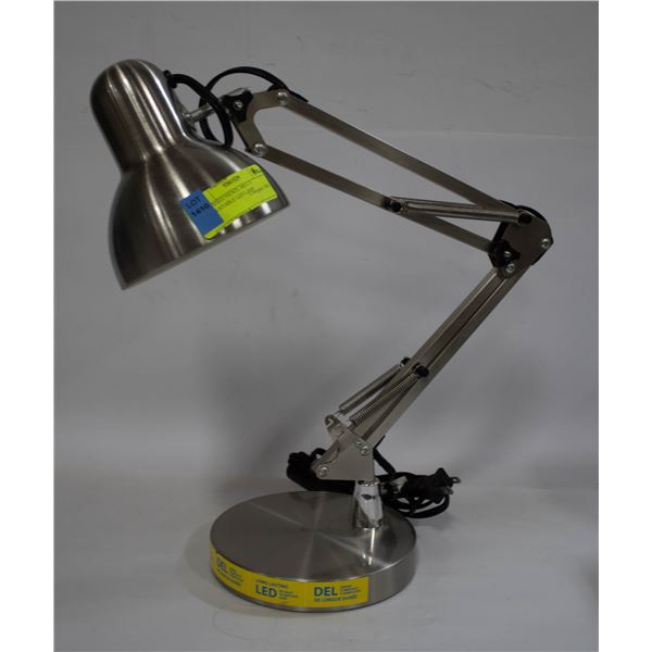 BRUSHED NICKEL MULTI ADJUSTABLE LED LAMP