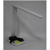 Image 1 : WHITE MULTI POSITION LED LAMP W/USB CHARGING PORT
