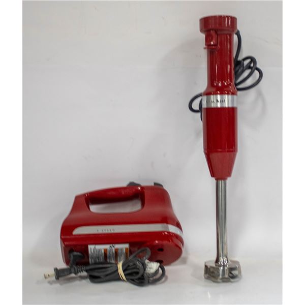 KITCHENAID 5 SPEED MIXER PLUS HAND BLENDER -