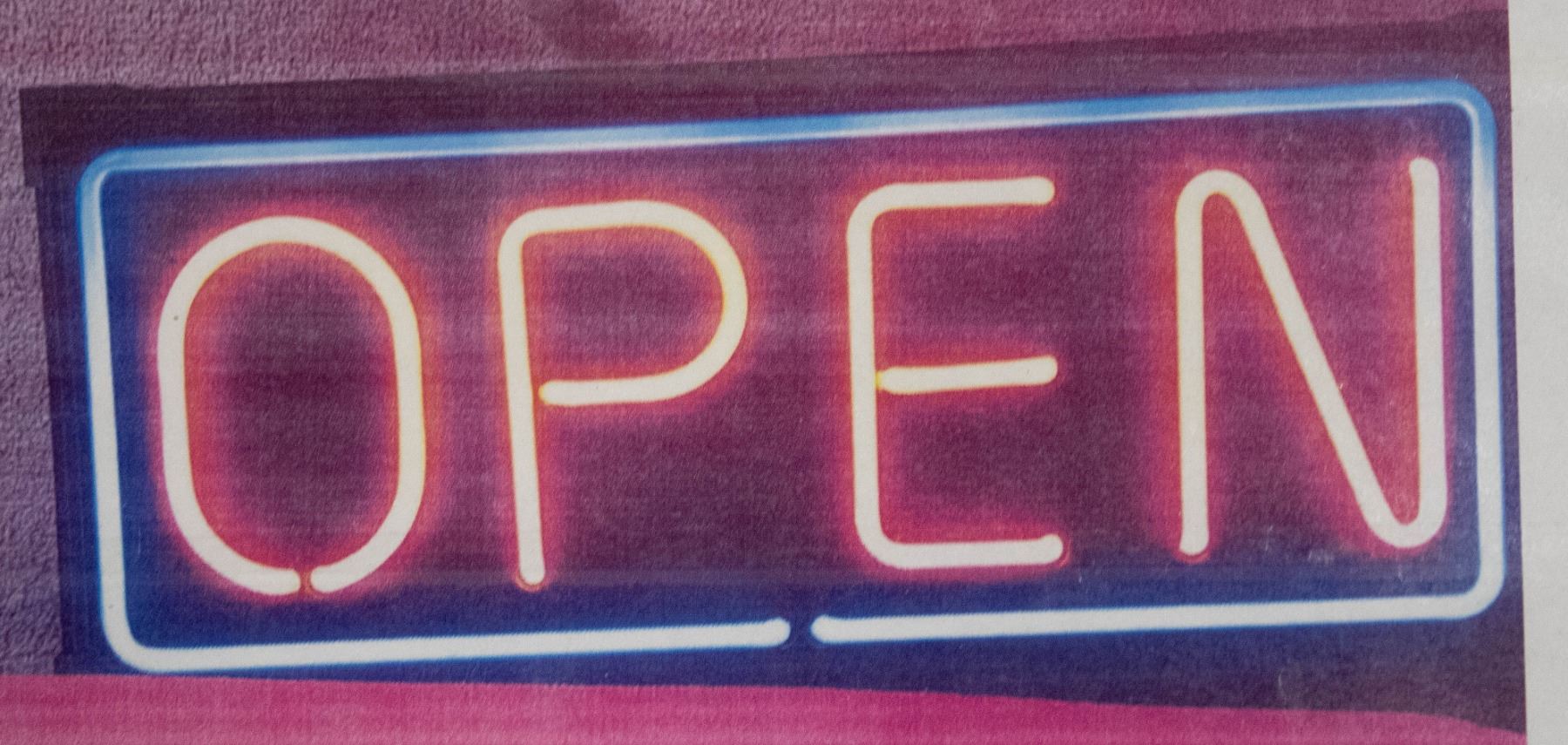 NEW LARGE 'OPEN' SIGN FOR BUSINESS, NEON,