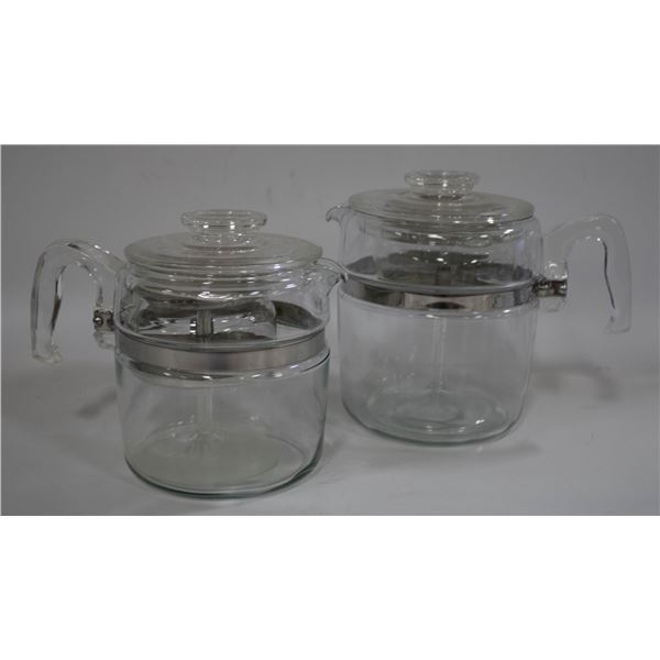 2 GLASS COFFEE/TEA POTS