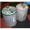 Image 1 : 2 LARGE VINTAGE GAS CANS