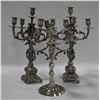 LOT OF PEWTER CANDELABRAS