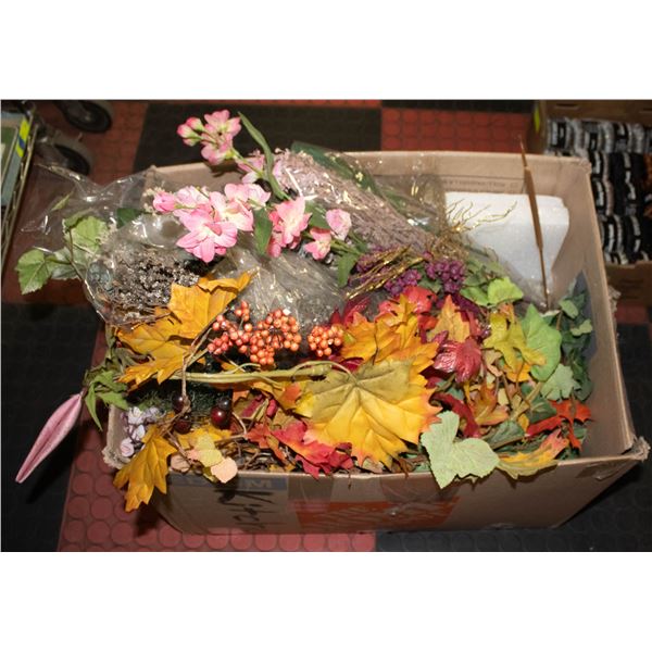 LG BOX OF FLORAL SUPPLIES