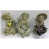 Image 1 : 3-14" SANDSTONE FIGURES (GIRL CRACKED TOE &