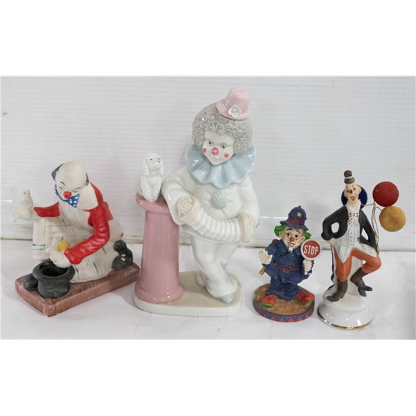 4 COLLECTABLE CLOWNS