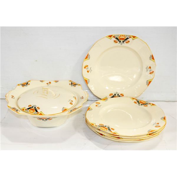 CASSOROLE LIDDED DISH + PLATE SET