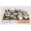 Image 1 : FLAT OF PEWTER GLASSES