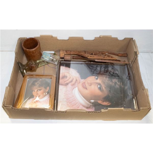 3 NEW WOOD PICTURE FRAMES & WOOD CARVINGS