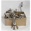 Image 1 : LOT OF PEWTER CANDELABRAS