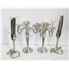 Image 1 : LOT OF PEWTER CANDELABRAS