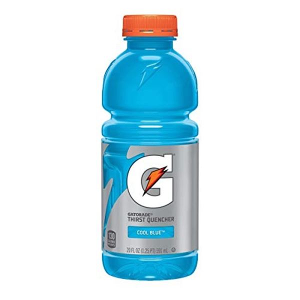 NEW CASE OF 24 GATORADE COOL BLUE 591ML PER BOTTLE
