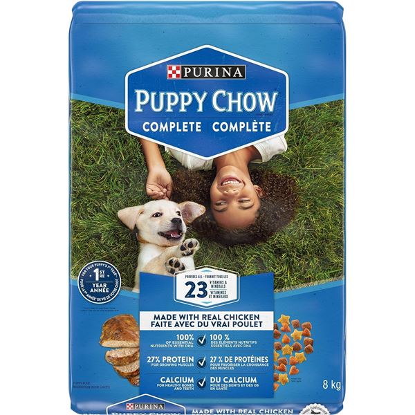 NEW 8KG BAG OF PURINA PUPPY CHOW COMPLETE