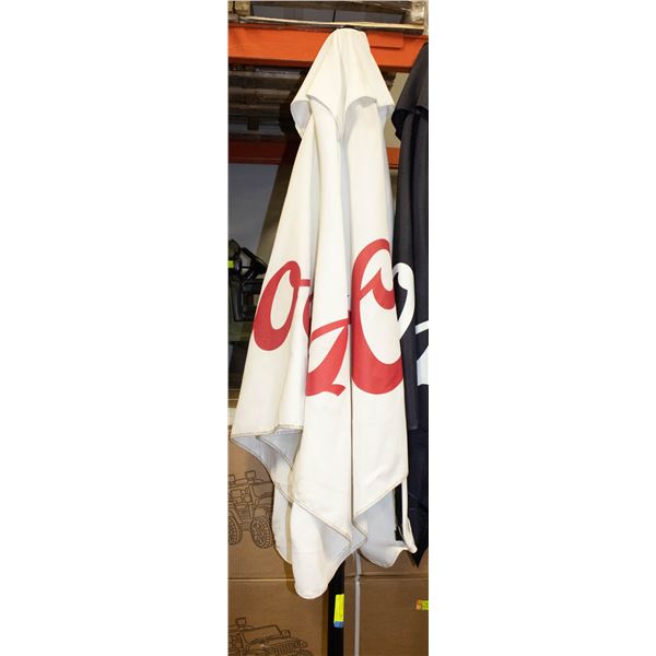 WHITE COORS GARDEN UMBRELLA 8 FT TALL