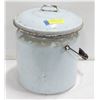 Image 1 : VINTAGE ENAMELWARE LIDDED/HANDLED POT