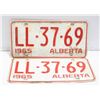 Image 1 : 1965 LICENSE PLATES SET OF 2