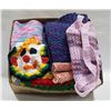 Image 1 : VINTAGE KNIT/CROCHET ITEMS BOX LOT ASSORTED