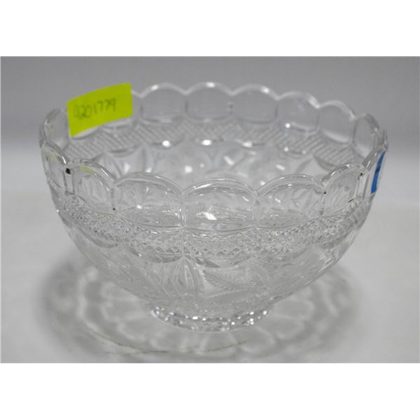 24% LEAD CRYSTAL 8.5" TOP DIAMETER LAUSITZER BOWL