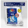 Image 1 : WHITE CREW SOCKS 6-12 SIZE 6-PACK