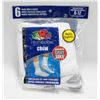 Image 1 : WHITE CREW SOCKS 6-12 SIZE 6-PACK