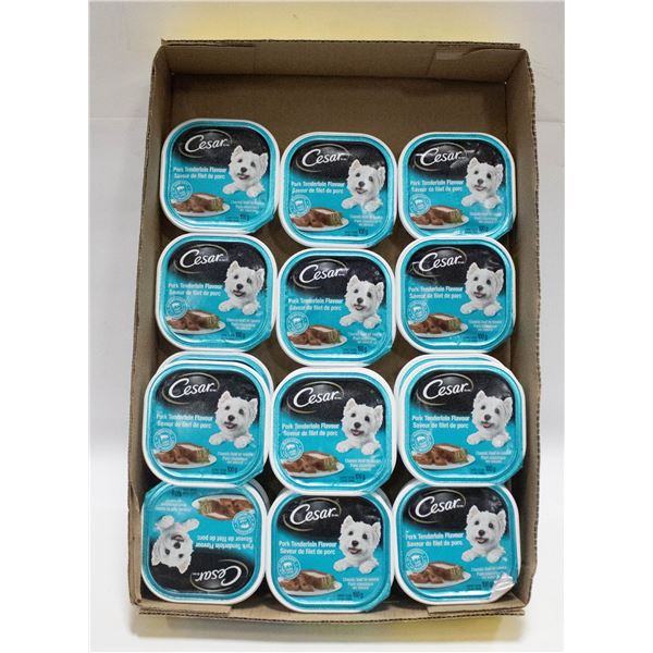 FLAT OF 18 CESAR DOG FOOD BB AUG 29/23