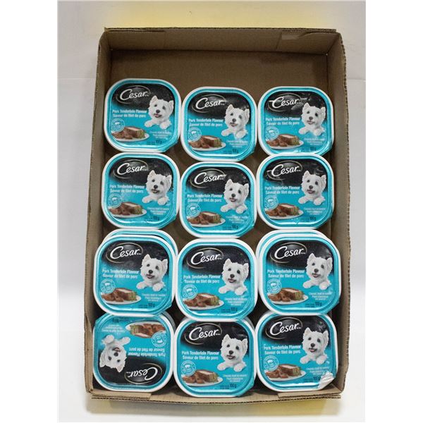 FLAT OF 18 CESAR DOG FOOD BB AUG 29/23