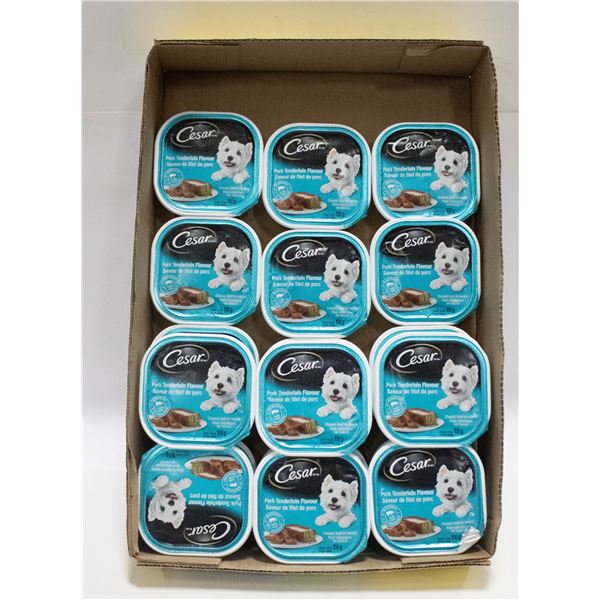 FLAT OF 18 CESAR DOG FOOD BB AUG 29/23